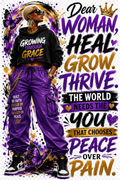 Growing Through Grace streetwear queen design