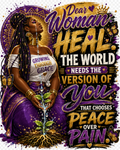 Growing Through Grace purple braids queen design