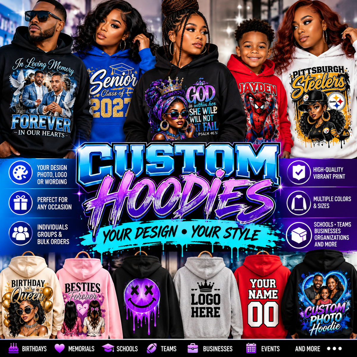 Custom Hoodie – Upload Your Design
